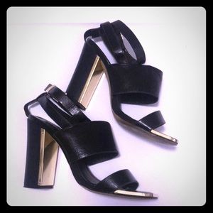 Top Shop Black Block Heel